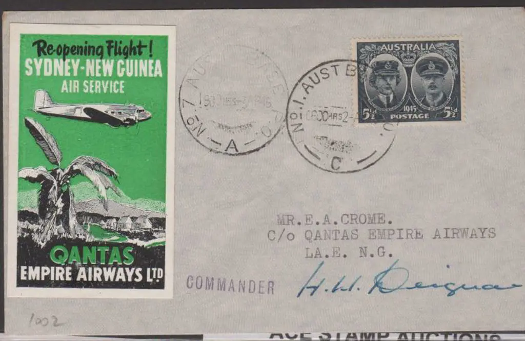 1945 (2nd April) Sydney to New Guinea (Lae) Qantas ... Image 1++