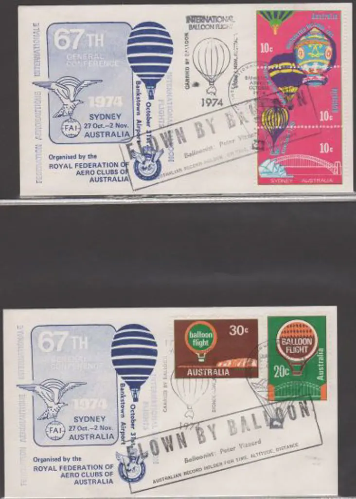 1974 Balloon Mail. 4 illustrated covers each with ... Image 1++
