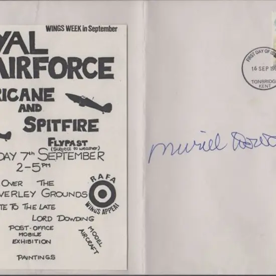 Dowding, Muriel signature on 1986 GB 17p Lord ...