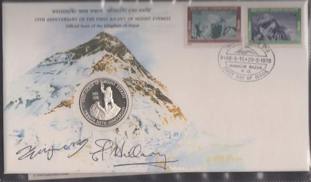 Edmund Hillary & Sirdar Tenzing Norgay signed 1978 ... Image 1++