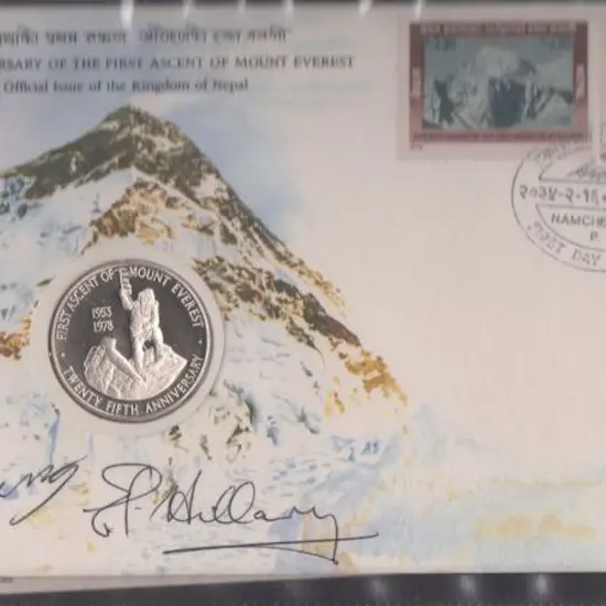 Edmund Hillary & Sirdar Tenzing Norgay signed 1978 ...