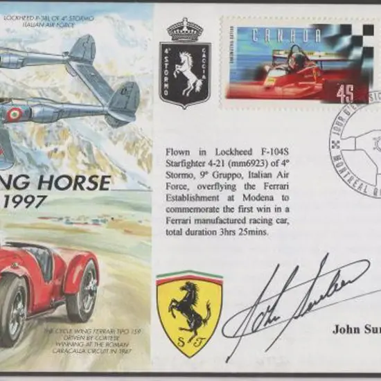 John Surtees signed 1997 Lockheed Starfighter ...