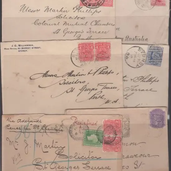 Western Australia 1901-1904 incoming mail to firm ...