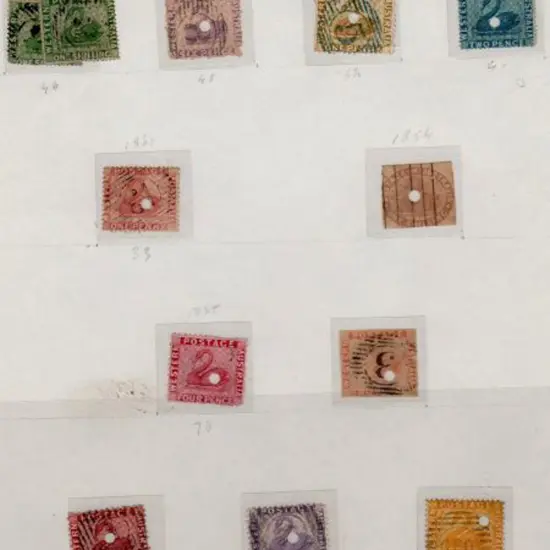 Western Australia Commissariat punctures on 1/- ...