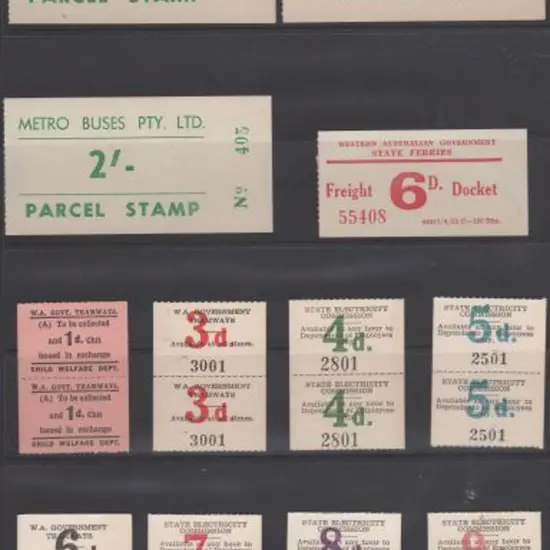 Western Australia Metro Buses Pty Ltd 9d, 1/- & ...