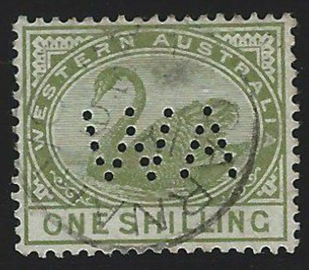 1885/1912 1d, 2d, 2½d, 3d, 4d, 1/- & 5/- swan & QV ... Image 1++