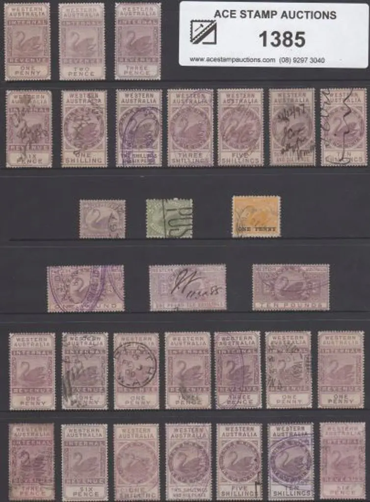 1893 Revenues "long lilac" types with CA 1d, 2d, ... Image 1++