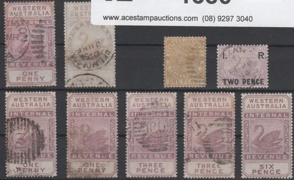 1893/97 Postal fiscals with 1d x3, 3d x 2, 6d mint ... Image 1++