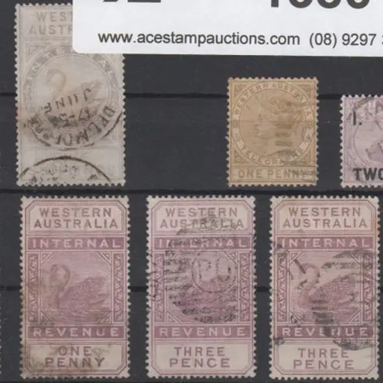 1893/97 Postal fiscals with 1d x3, 3d x 2, 6d mint ...