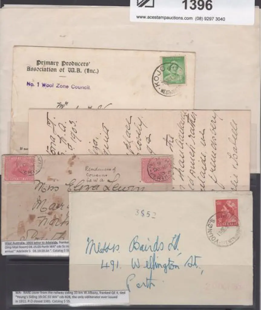 1899 OHMS stampless to Kalgoorlie, 1898 registered ... Image 1++