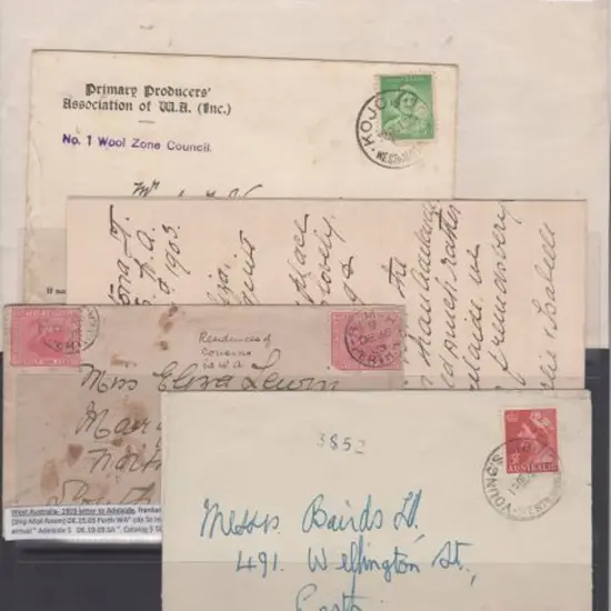 1899 OHMS stampless to Kalgoorlie, 1898 registered ...