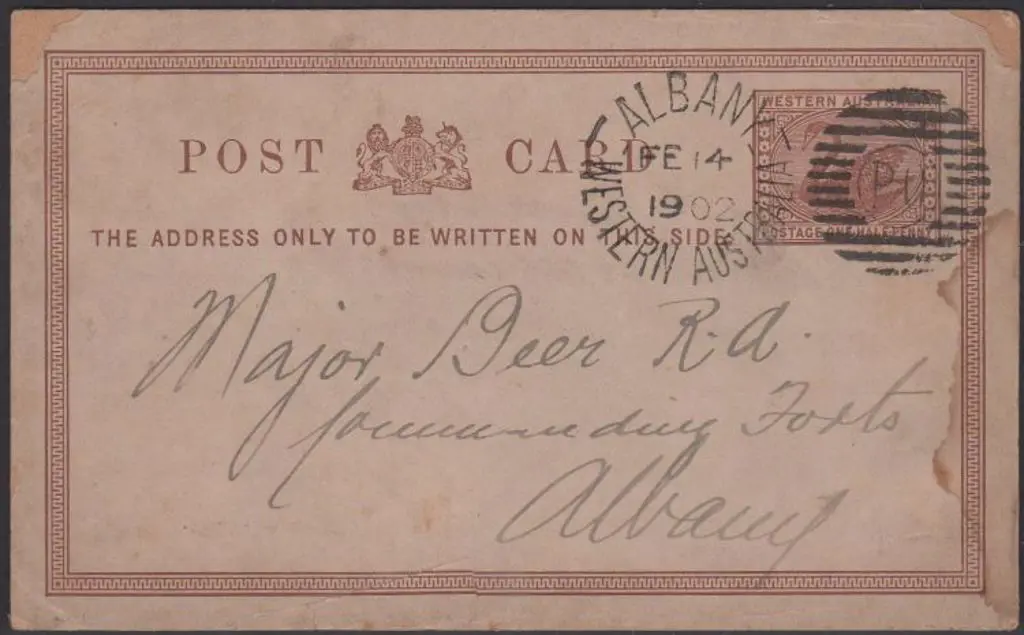 1901 ½d brown swan post card used with crisp, bold ... Image 1++