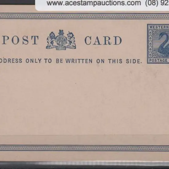 1902 1d blue postcard mint (PC8) with pictorial ...