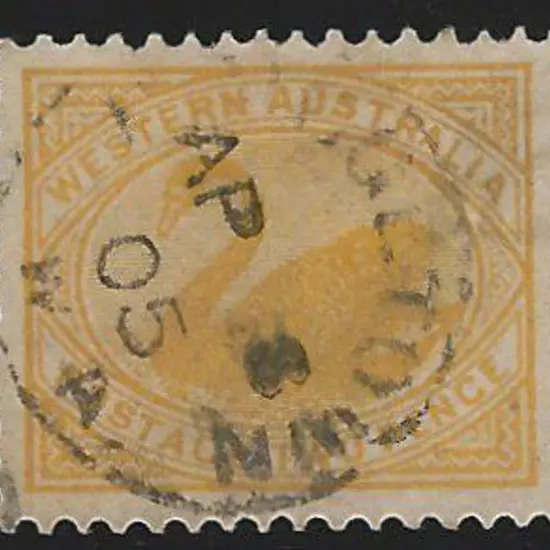1904 2d dull yellow swan, perf 12.4, with V/Crown ...
