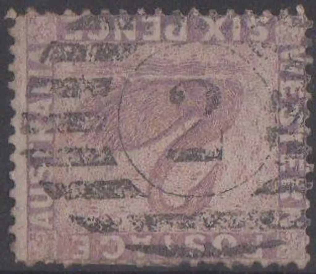 Perth 9 bar 2 obliterator cancel on 6d lilac wmk ... Image 1++