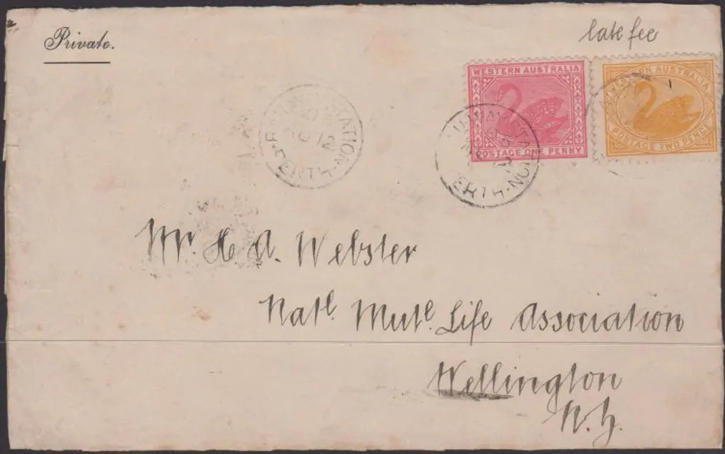 Railway Station Perth 1905 cover Perth to ... Image 1++