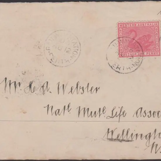Railway Station Perth 1905 cover Perth to ...