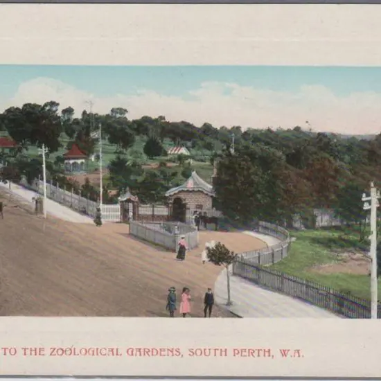 "Entrance to Zoological Gardens, South Perth, WA" ...