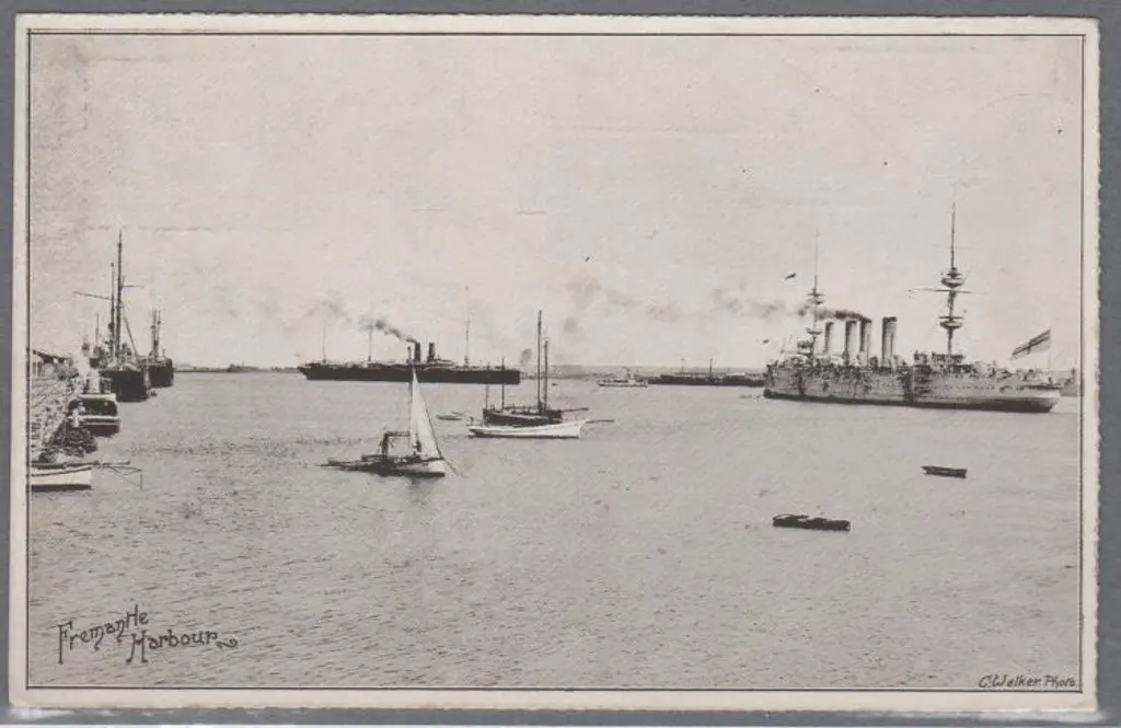 "Fremantle Harbour 2" (Western Mail) B&W. Unused ... Image 1++