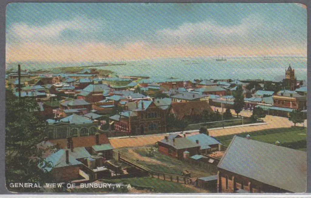 "General View of Bunbury, WA" (Austral Stores) in ... Image 1++