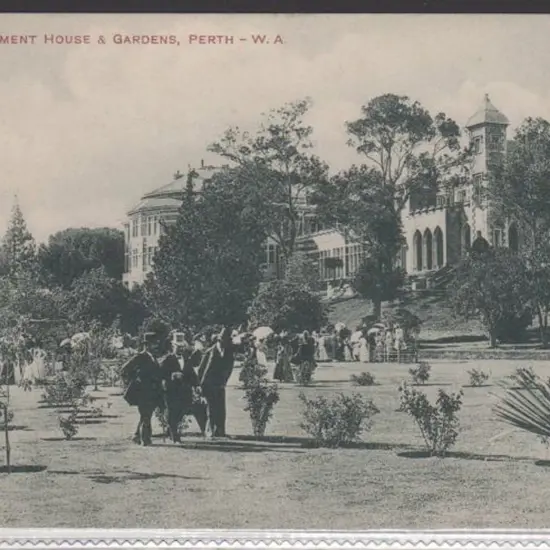 "Government House and Gardens, Perth, WA" ...