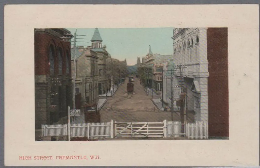 "High Street, Fremantle, WA" (Falk) in colour. ... Image 1++