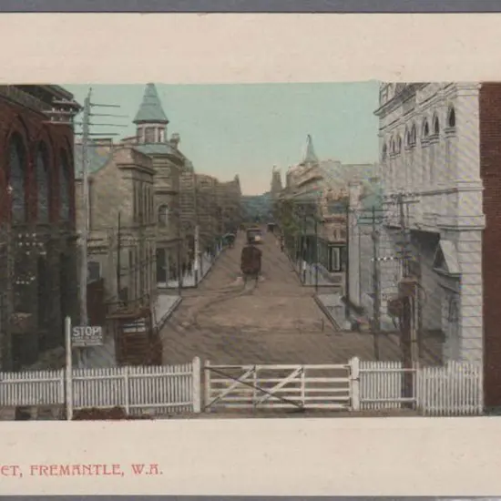 "High Street, Fremantle, WA" (Falk) in colour. ...