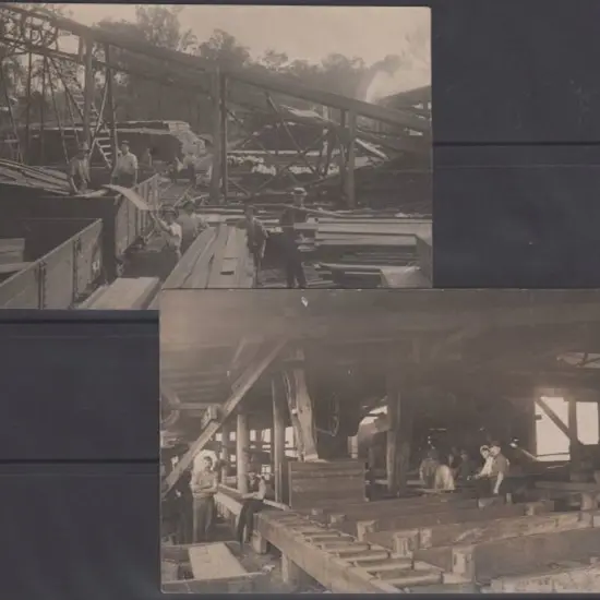 "Holyoak Mill" B&W "Empire" postcards x 2. ...