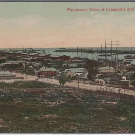"Panoramic View of Fremantle & the Harbour" (Falk) ...