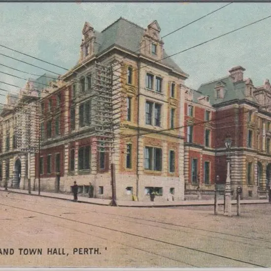 "Post Office & Town Hall, Perth" (Printed in ...