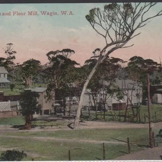 "Railway Station and Flour Mill, Wagin, WA" (Falk) ...