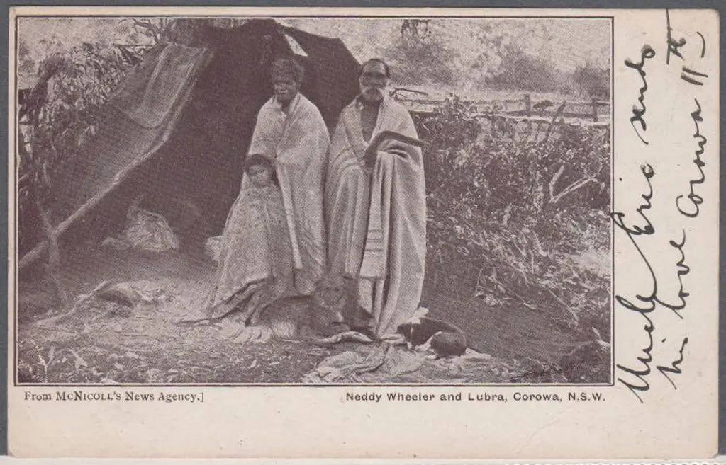 "Neddy Wheeler and Lubra, Corowa, NSW" (McNicoll's ... Image 1++