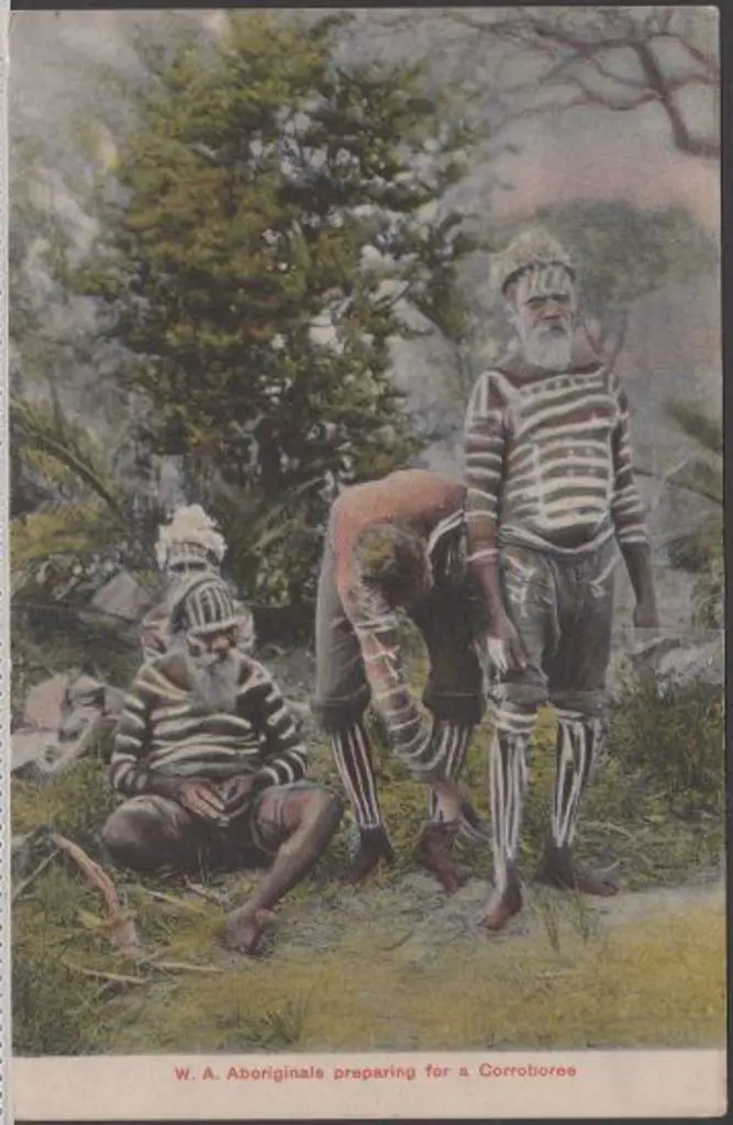 "W.A. Aboriginals preparing for a Corroboree" used ... Image 1++