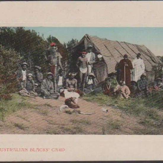"West Australian Blacks Camp" (Falk) in colour ...