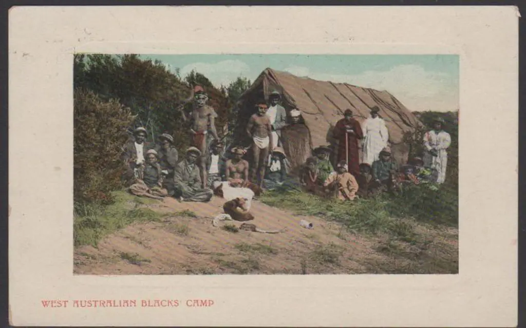 "West Australian Blacks Camp" (Falk) in colour. ... Image 1++