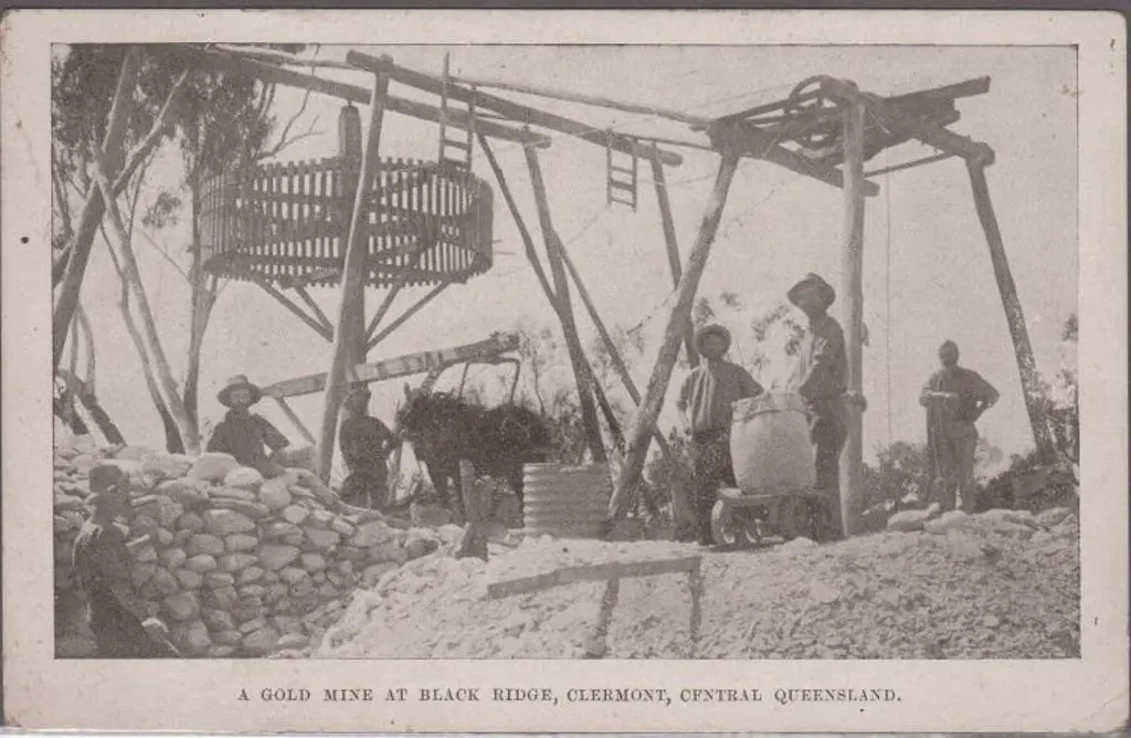 "A Gold Mine at Black Ridge, Clermont, Central ... Image 1++