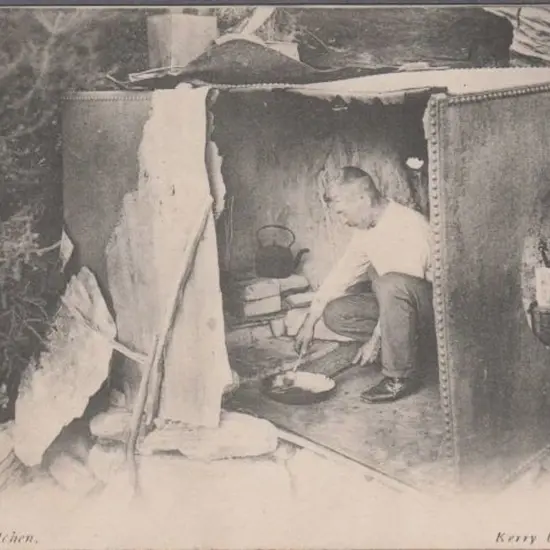"A Miner's Kitchen" (Kerry) in B&W. Fine unused ...