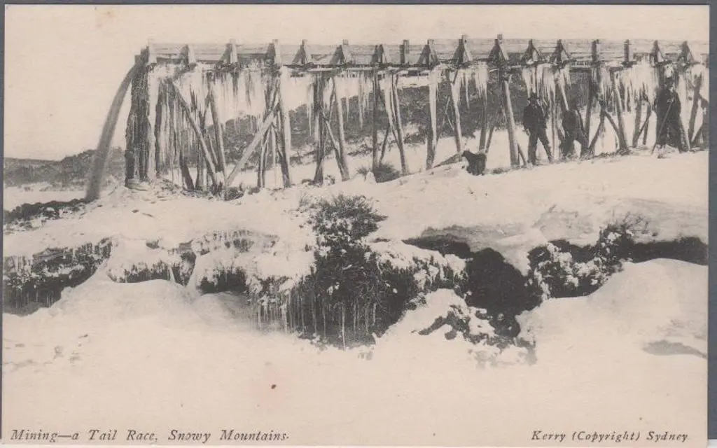 "Mining - A Tail Race, Snowy Mountains" (Kerry) in ... Image 1++