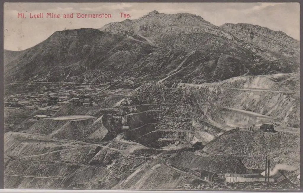 "Mt Lyell Mine and Gormaston, Tas" (Spurling) in ... Image 1++