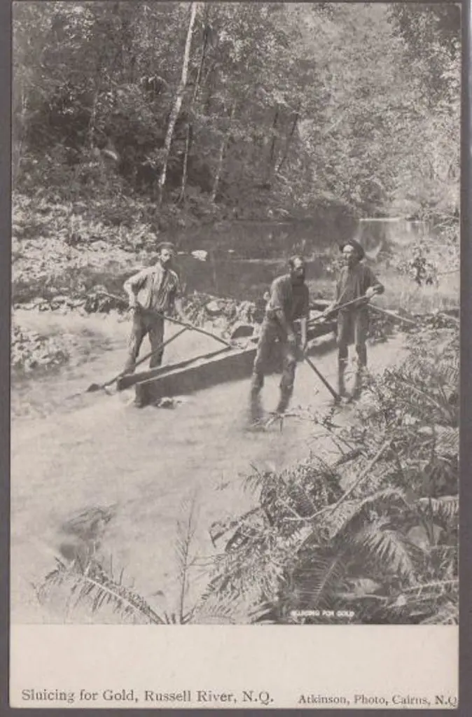 "Sluicing for Gold, Russel River, N.Q. (Atkinson, ... Image 1++