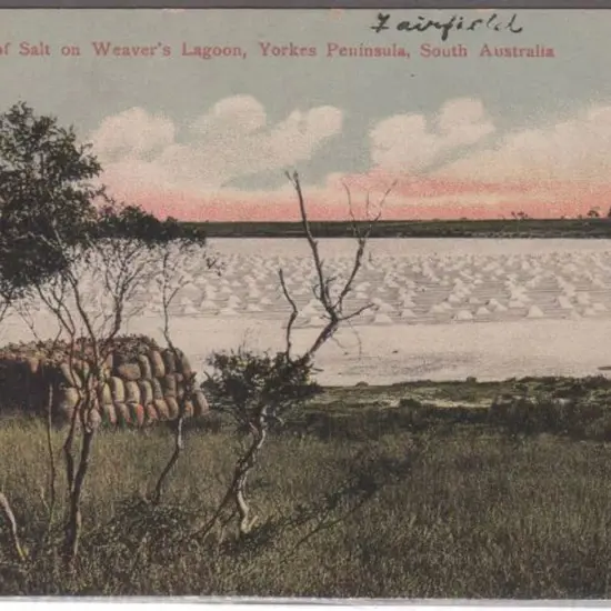 "View of Salt on Weaver's Lagoon, Yorkes ...