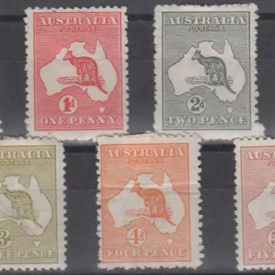 1913 1st wmk ½d to 5d MLH set mostly with hinge ...