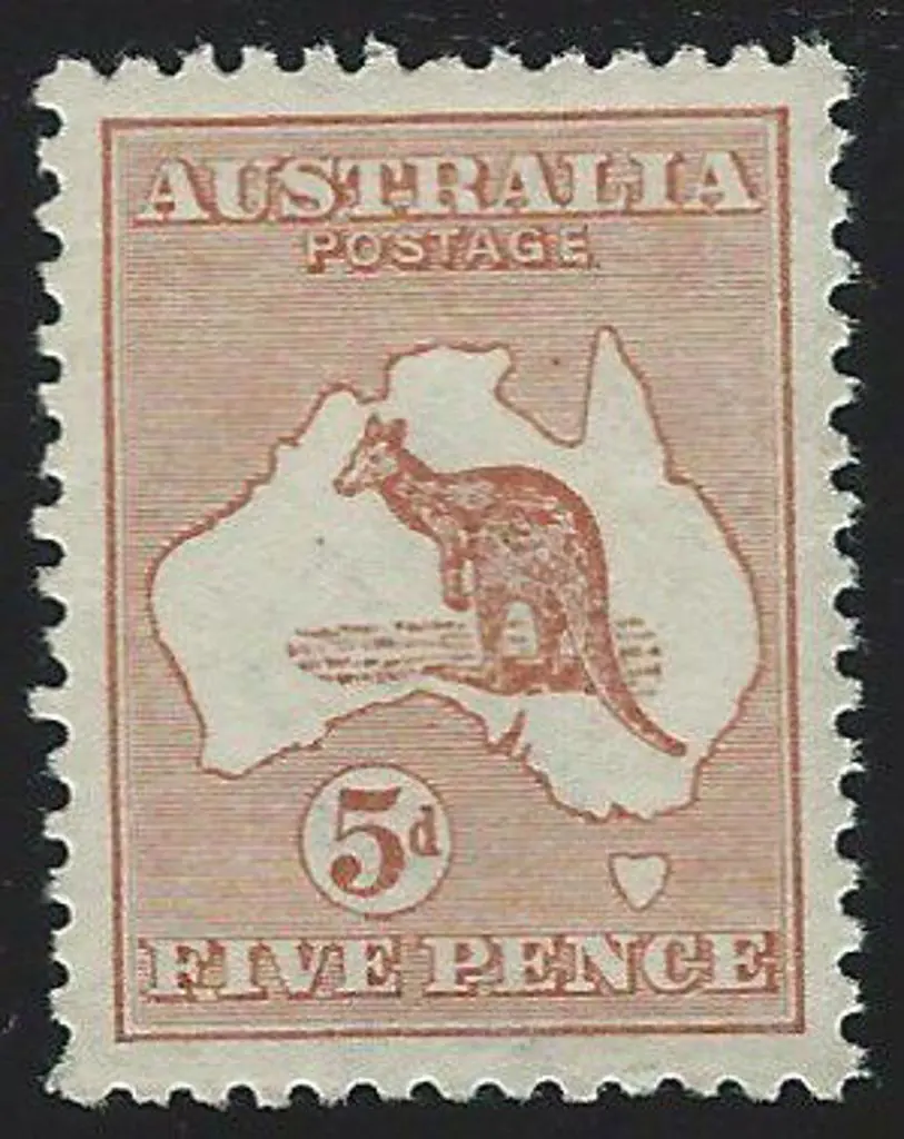 1913 1st wmk 5d chestnut. MUH & well centred. ACSC ... Image 1++