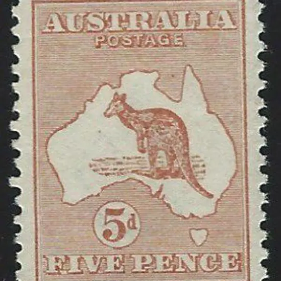 1913 1st wmk 5d chestnut. MUH & well centred. ACSC ...
