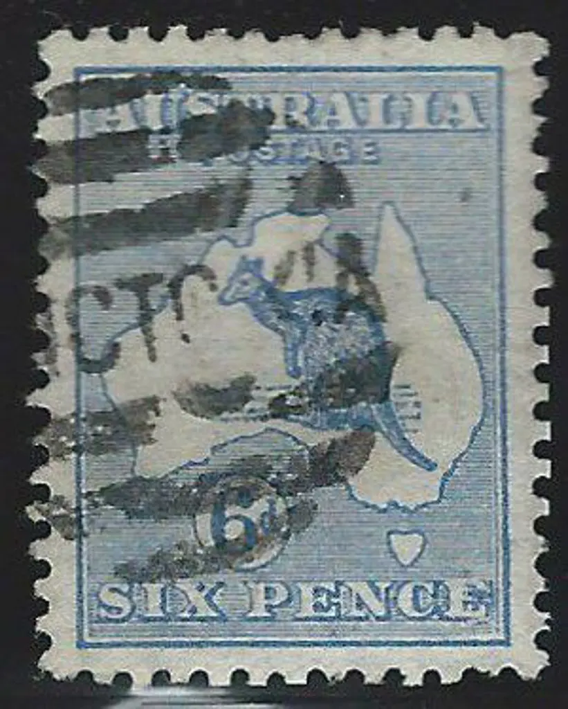 1913 1st wmk 6d ultramarine with retouched second ... Image 1++