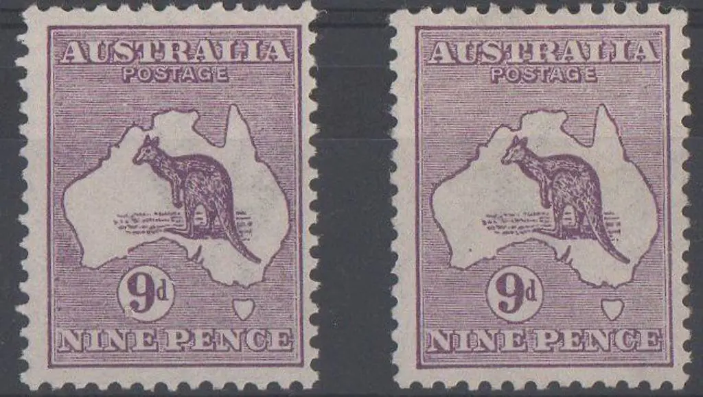 1913 1st wmk 9d violet & pale violet both MLH with ... Image 1++