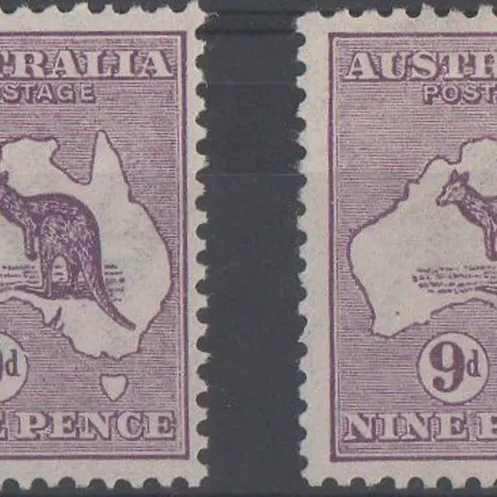 1913 1st wmk 9d violet & pale violet both MLH with ...