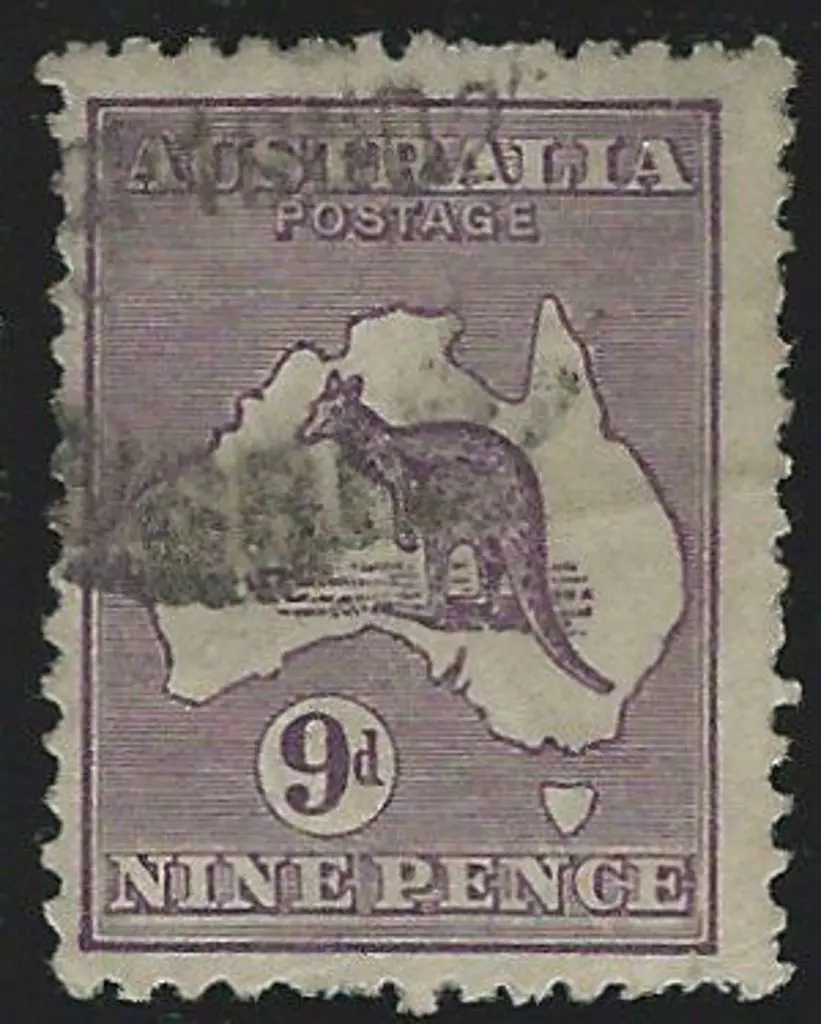 1915-28 3rd wmk 9d violet with inverted wmk. Good ... Image 1++