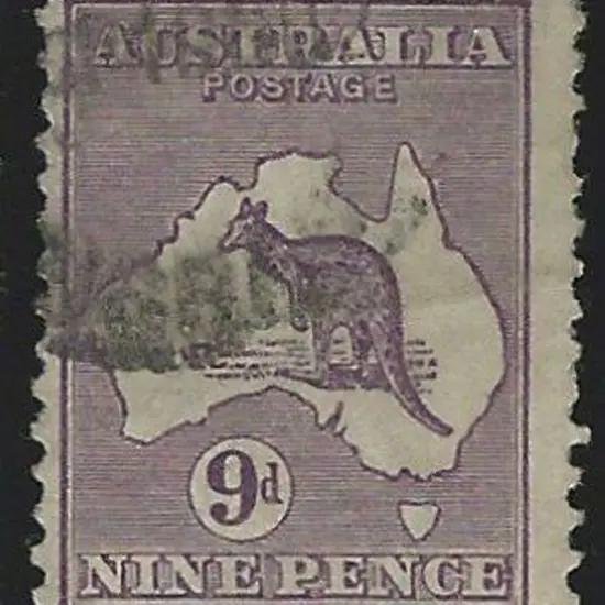 1915-28 3rd wmk 9d violet with inverted wmk. Good ...