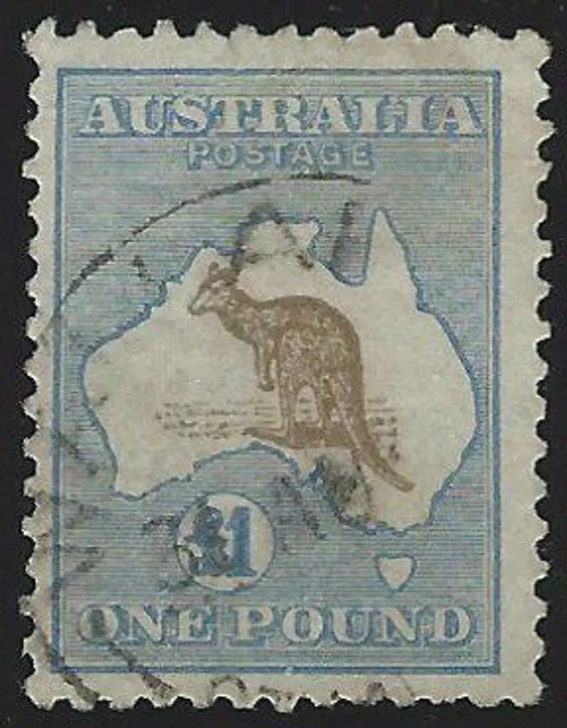 1915-28 3rd wmk £1 chocolate & dull blue. Fine ... Image 1++